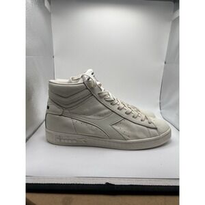 diadora Game L Waxed High Top  Mens 10.5 Off White Sneakers Shoes 159657-C6180